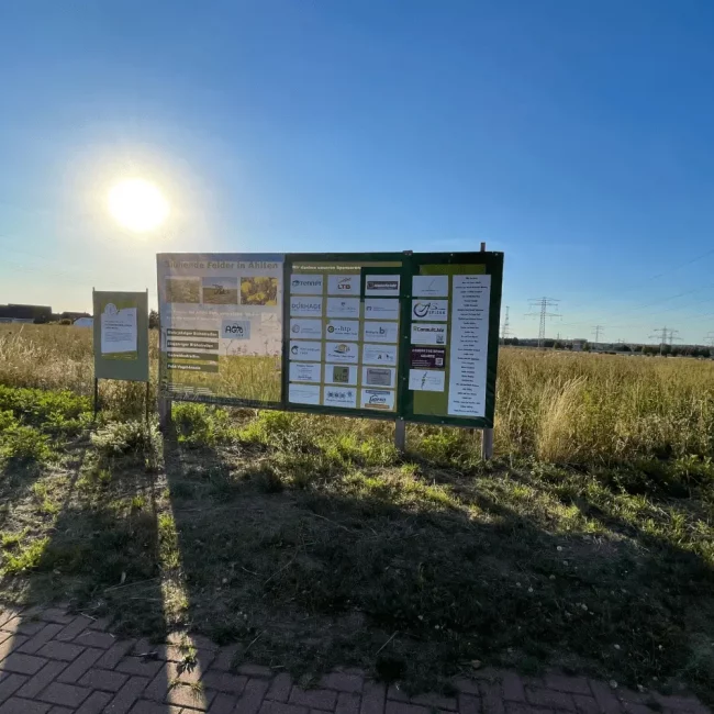 Blühwiese Infoschild